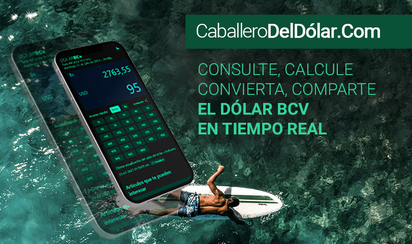 Tabla de dólares a bolívares de 1$ a 100$, tasa del BCV en tiempo real.